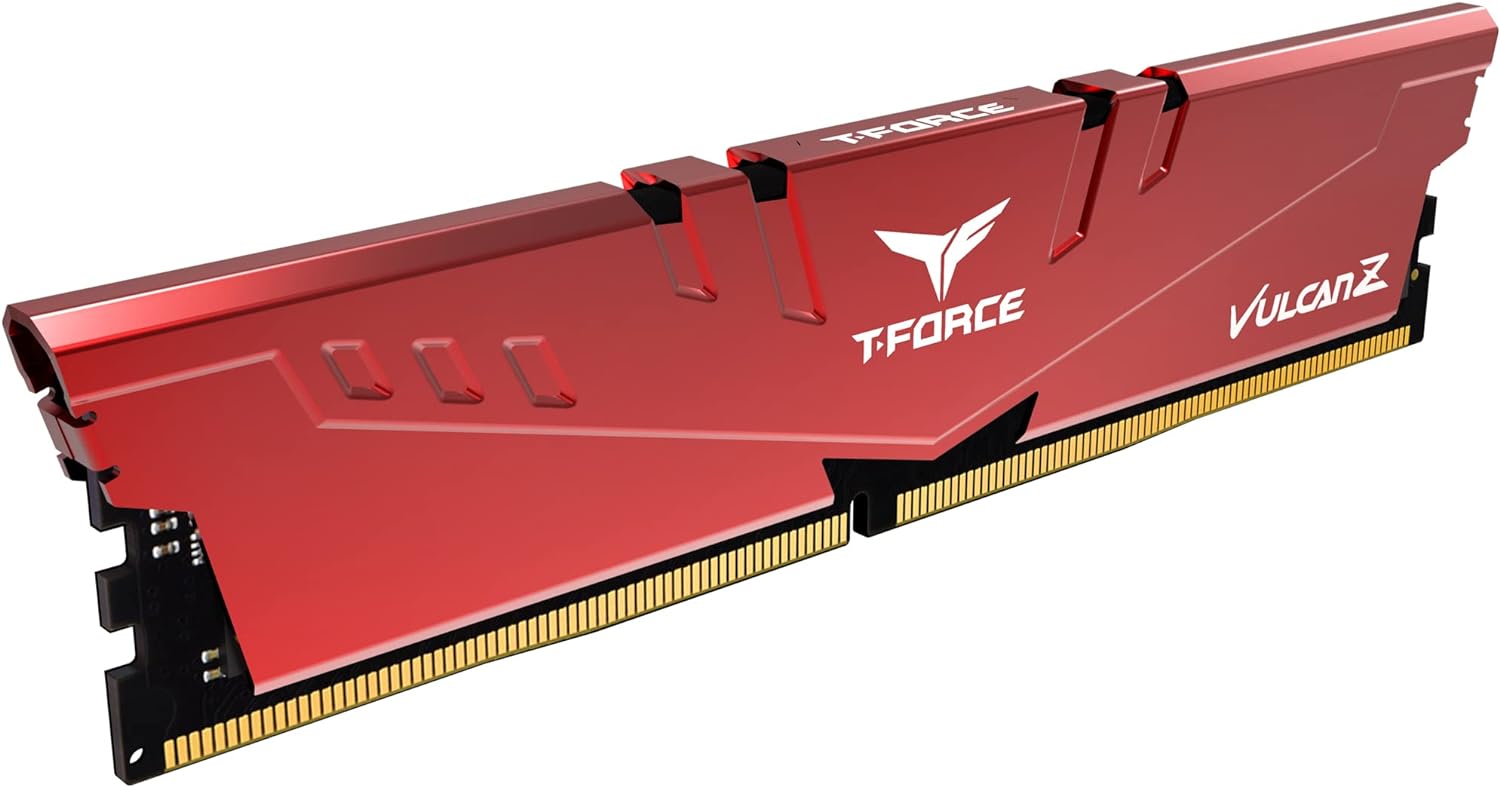 TEAMGROUP T-Force Vulcan Z DDR4 32GB Kit (2x16GB) 3200MHz (PC4-25600) CL16 Desktop Memory Module Ram (Gray) - TLZGD432G3200HC16FDC01