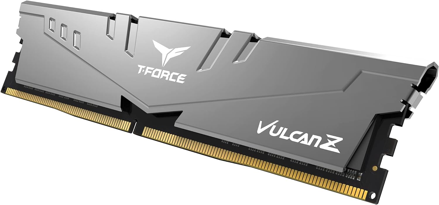 TEAMGROUP T-Force Vulcan Z DDR4 32GB Kit (2x16GB) 3200MHz (PC4-25600) CL16 Desktop Memory Module Ram (Gray) - TLZGD432G3200HC16FDC01