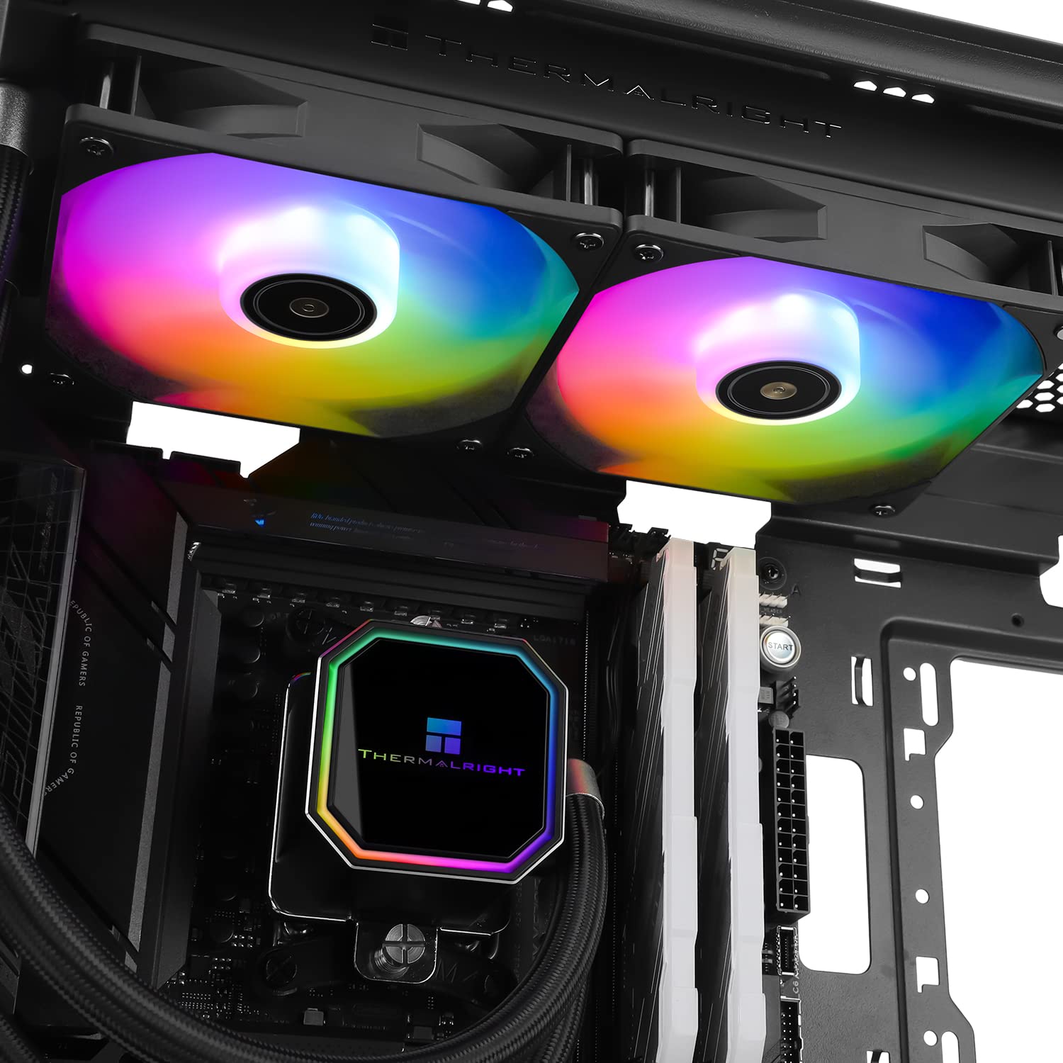 Thermalright Frozen Prism 240 Black ARGB Liquid CPU Water Cooler with 120mm ARGB PWM Fan,240 Black Cold Row Specification, Computer Water Cooler for AMD/AM4/AM5,Intel LGA1700/1150/1151/1200/2011
