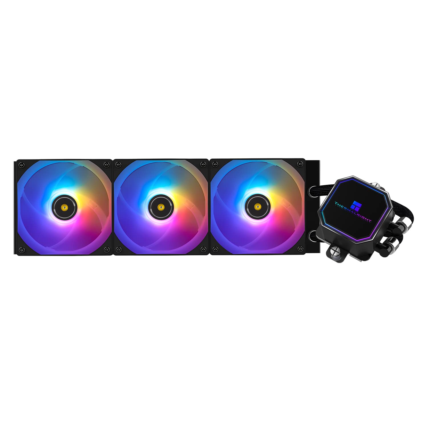 Thermalright Frozen Prism360 Black ARGB CPU Liquid Cooler,Efficient PWM Controlled Pump 3300RPM,3×TL-E12 Series PWM Fan,Water Cooling Computer Parts,for AMD AM4/AM5,Intel 1150/1151/1200/1700/2011