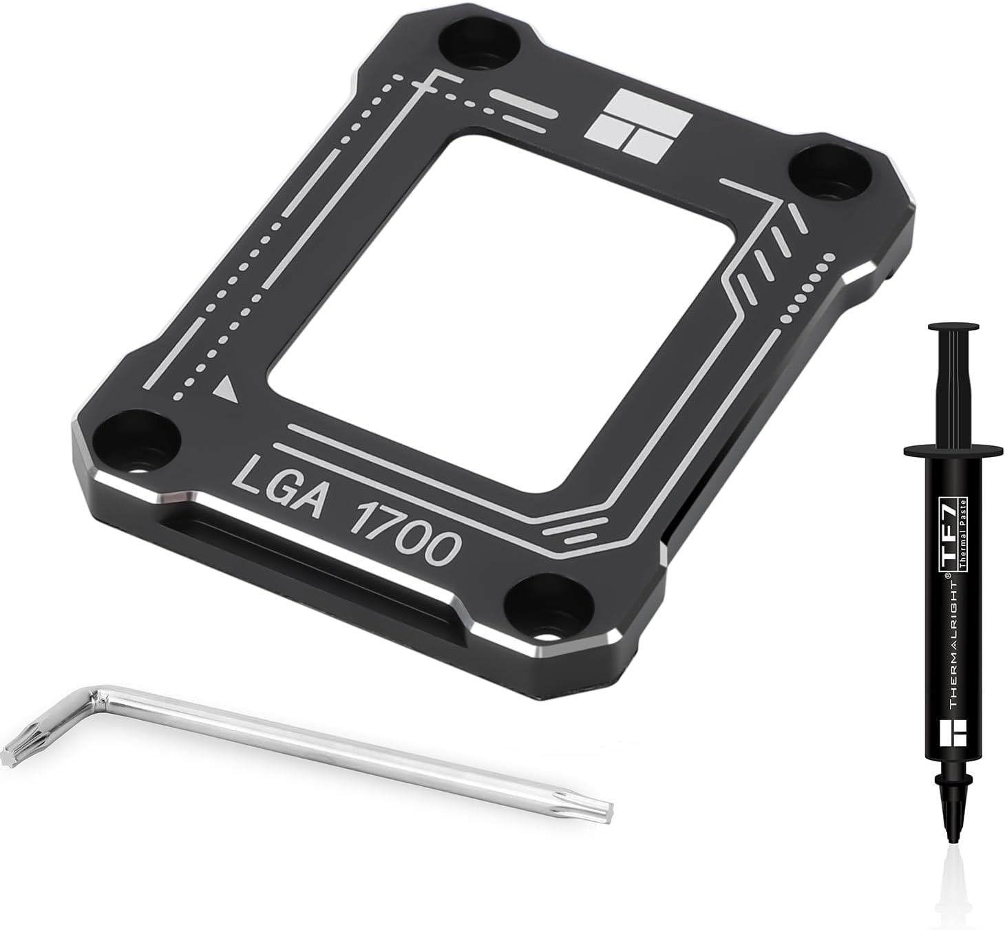 Thermalright Intel 12th/13th Generation LGA1700 Anti-Bending Buckle, Curved Pressure Plate,CPU Stress Bending Correction Fixer, Fully Fitted and Fixed Without Trace Installation (Black)