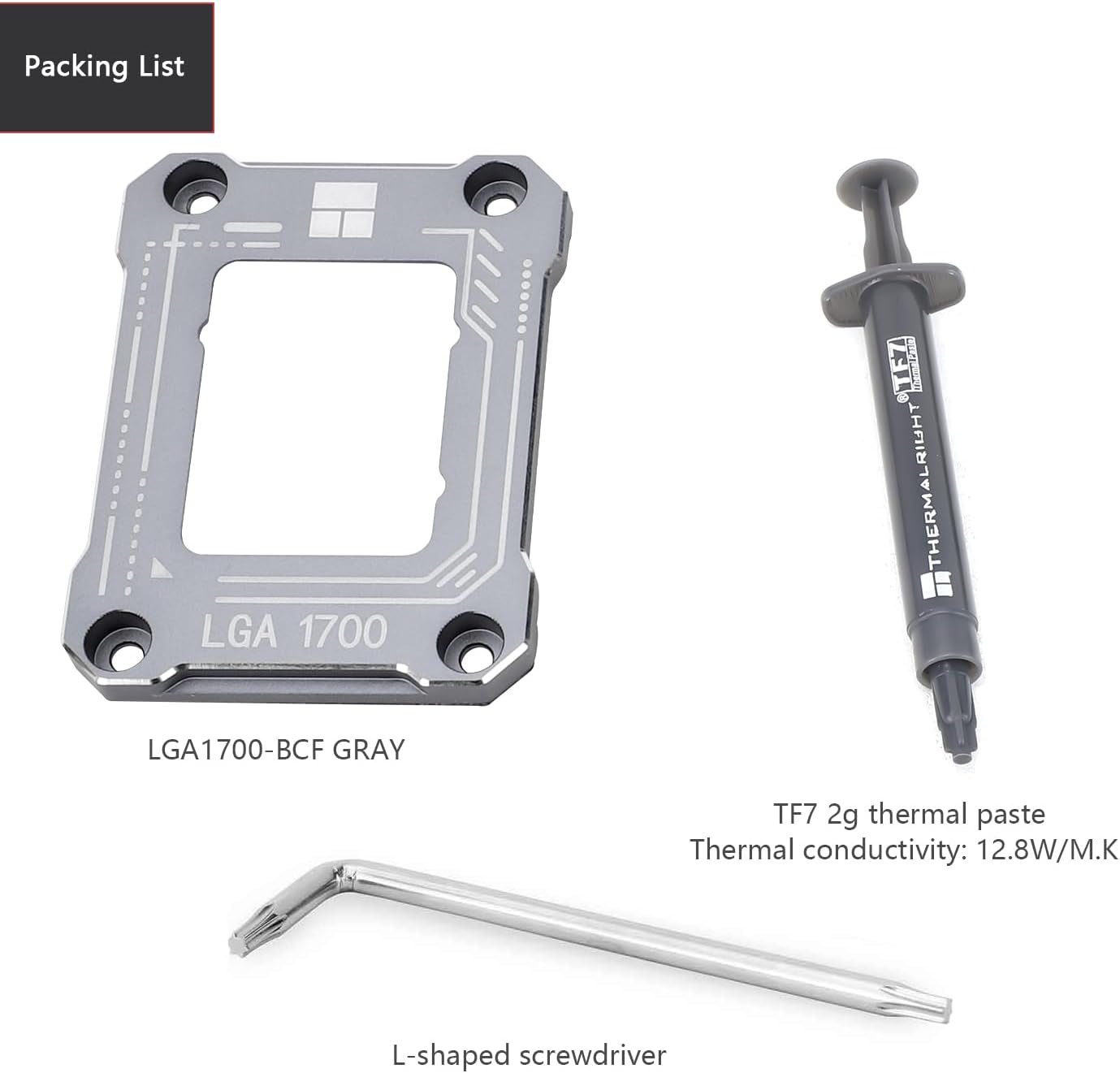Thermalright Intel 12th/13th Generation LGA1700 Anti-Bending Buckle, Curved Pressure Plate,CPU Stress Bending Correction Fixer, Fully Fitted and Fixed Without Trace Installation (Black)