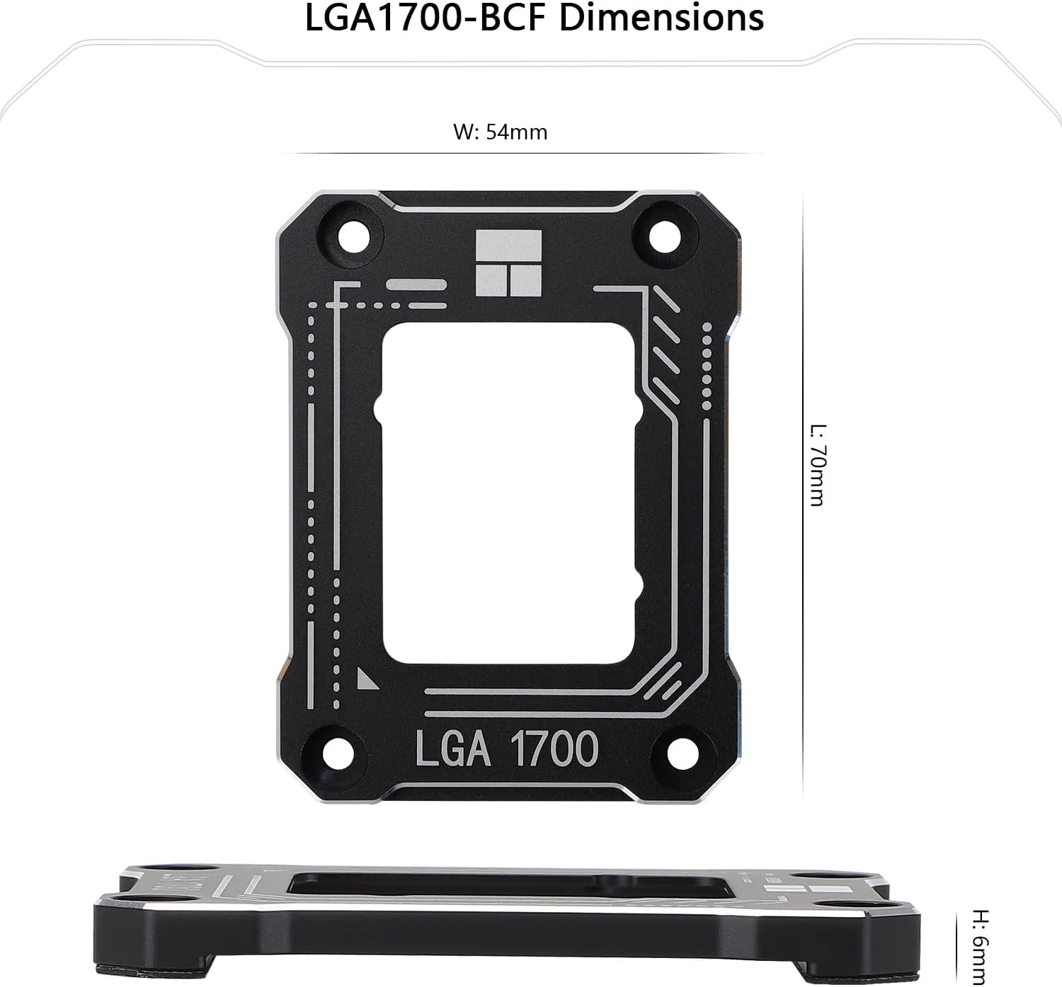 Thermalright intel12th 13th generation LGA1700 anti-bending buckle,curved pressure plate,CPU fixing buckle,CPU stress bending correction fixer, fully fitted and fixed without trace installation (gray)