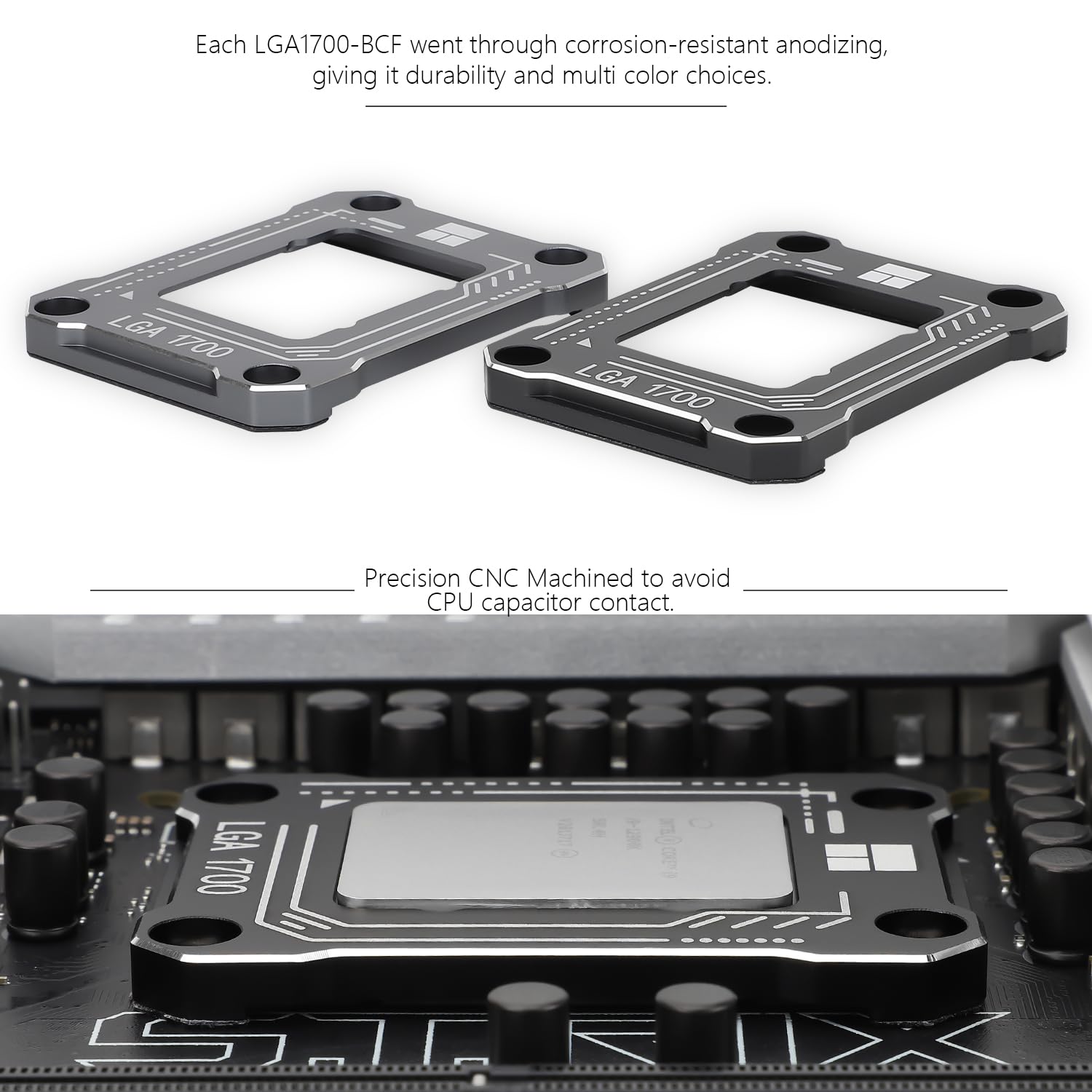 Thermalright LGA1700-BCF Black 12/13 Generation Intel Anti-Bending Fastener, Bending Type Pressure Plate, CPU Fixed Fastener, Full-Fitting Fixed Non-Marking Installation, Standard for Coolers