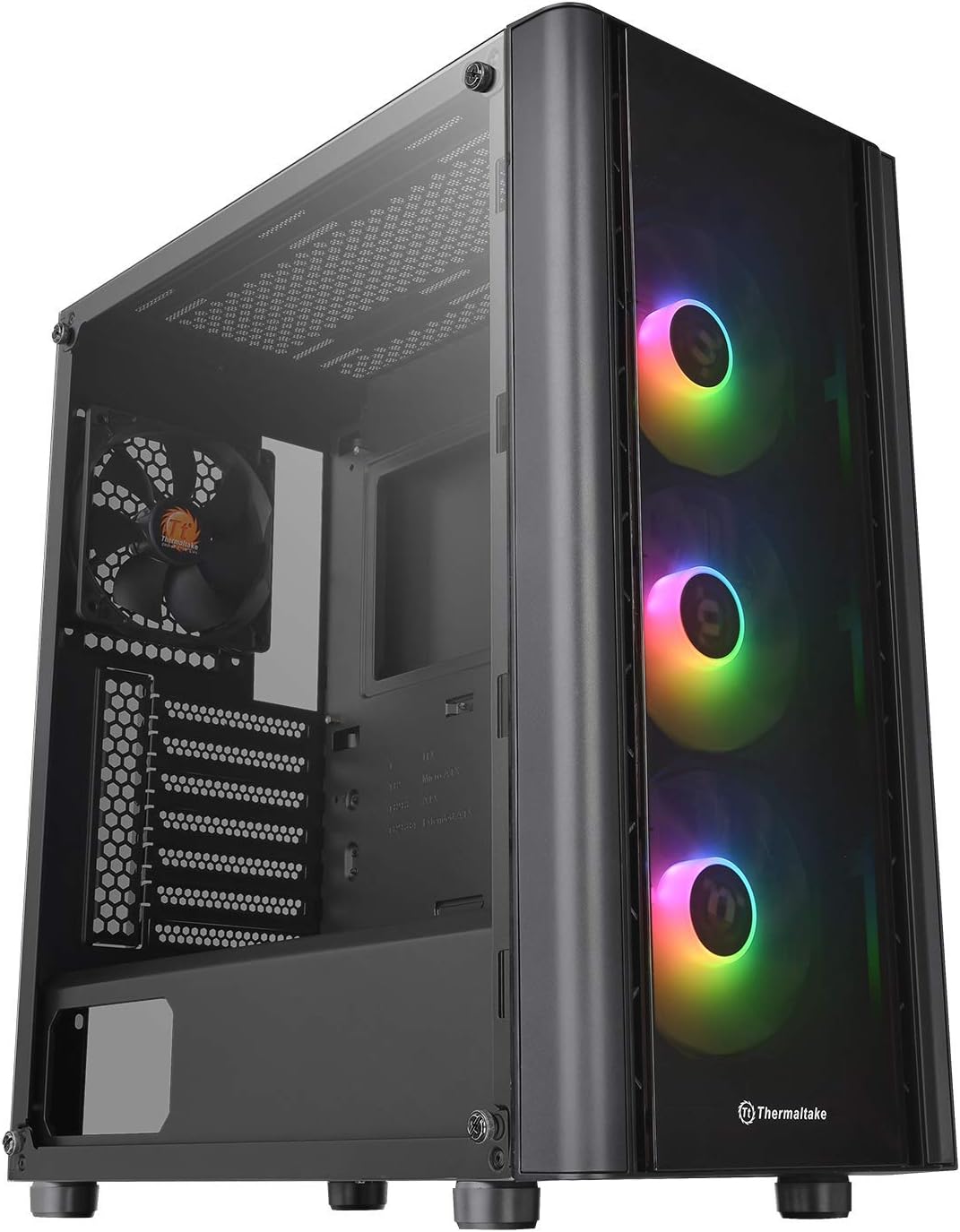 Thermaltake V250 Motherboard Sync ARGB ATX Mid-Tower Chassis with 3 120mm 5V Addressable RGB Fan + 1 Black 120mm Rear Fan Pre-Installed CA-1Q5-00M1WN-00