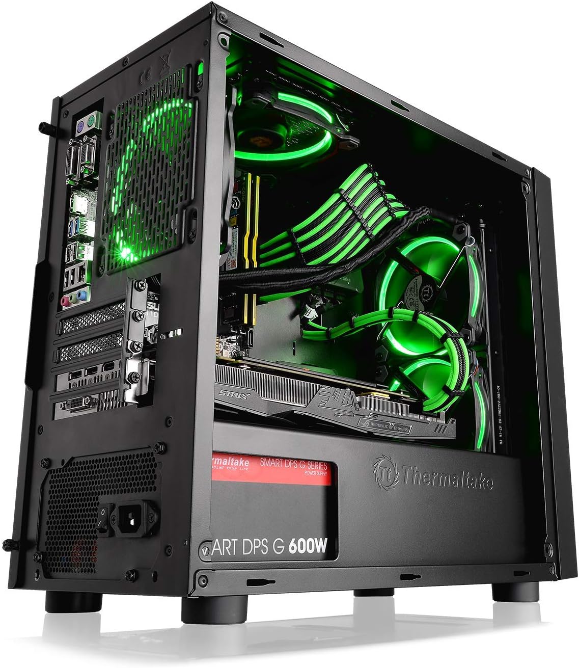 Thermaltake Versa H17 Black Micro ATX Mini Tower Gaming Computer Case 2.0 Edition with One 120mm Rear Fan Pre-Installed CA-1J1-00S1NN-A0